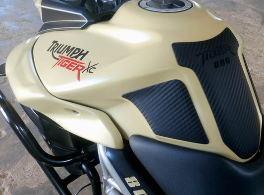 Quality Custom Triumph tank pads by Rubbatech RoadCarver 