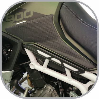 Triumph Tiger 900 Knee Pads | Rubbatech motorcycle tank protector RoadCarver 